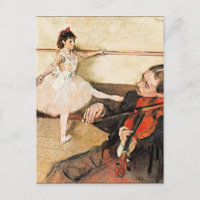 Degas - The Dance Lesson, famous painting Postcard