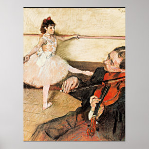 Degas - The Dance Lesson, famous painting Postcard Poster