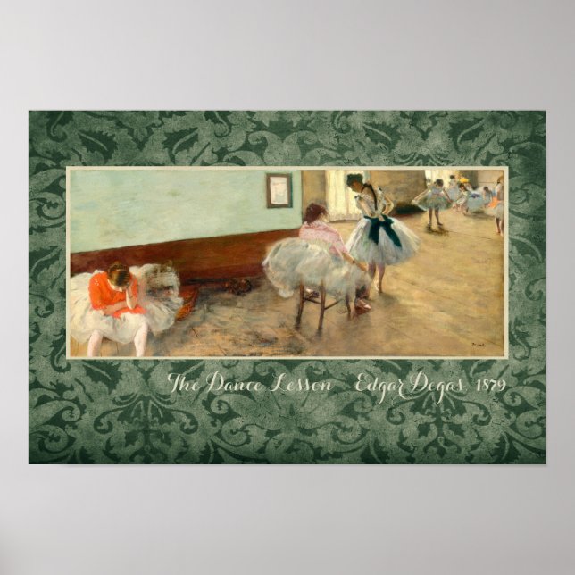 Degas "The Dance Lesson" Poster (Front)