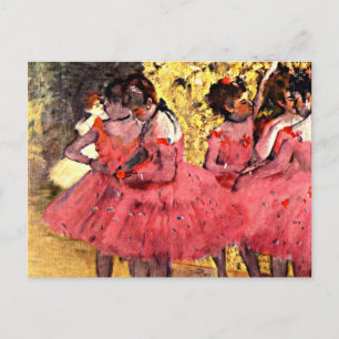 Degas - The Pink Dancers Postcard