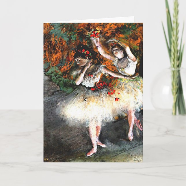 Degas - Two Dancers Entering the Stage Card (Front)
