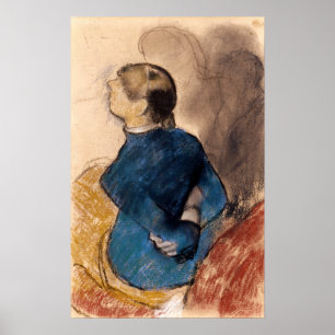 Degas - Young Woman In Blue Poster