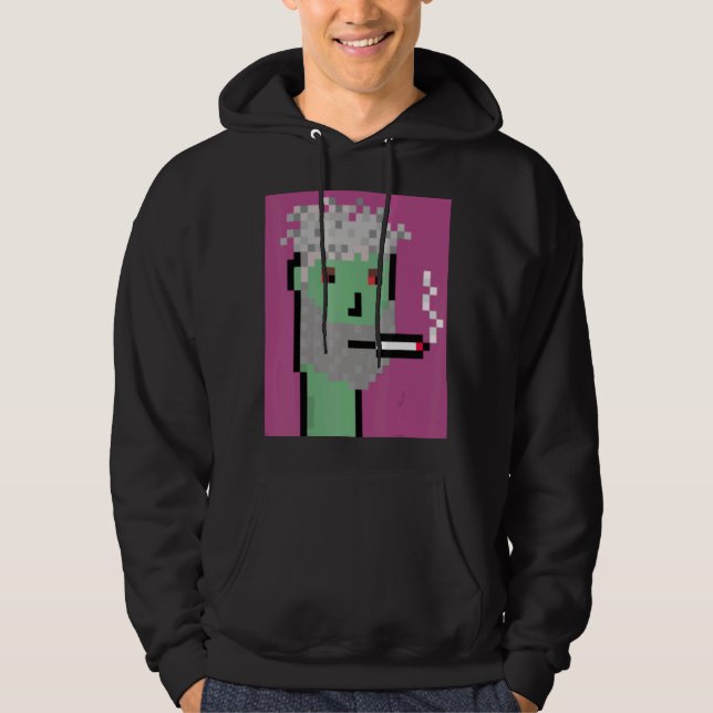 Degen Smokers Club 82 Nft Generative Pixel On Rave Hoodie (Front)