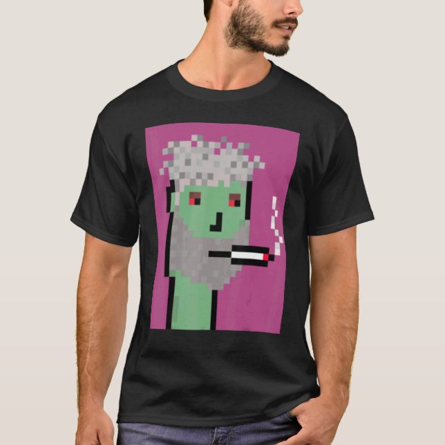 Degen Smokers Club 82 Nft Generative Pixel On Rave T-Shirt (Front)