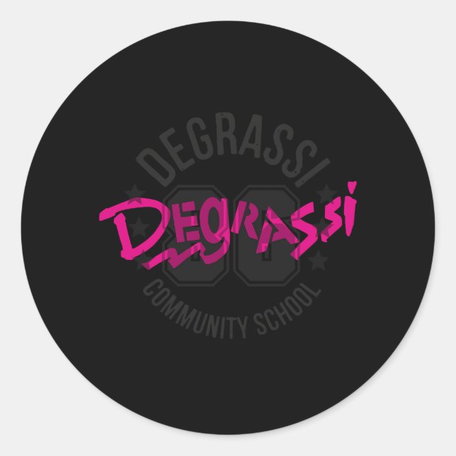 Degrassi Panthers Gym Classic Round Sticker (Front)