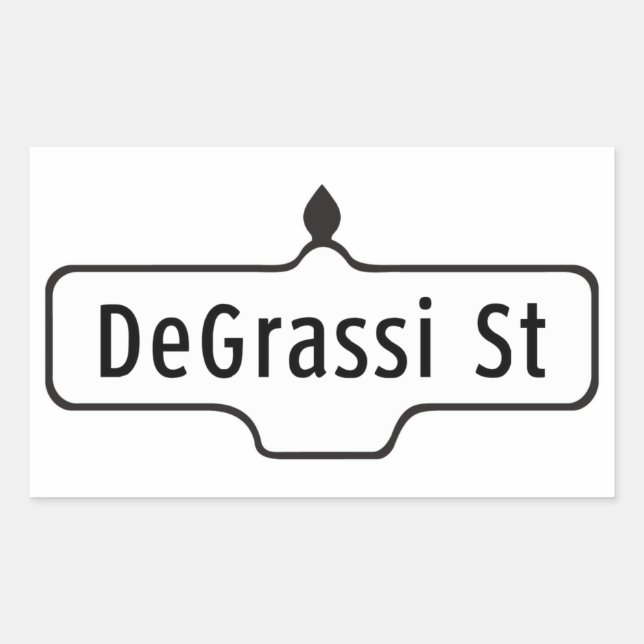 DeGrassi Street, Toronto Street Sign Rectangular Sticker (Front)