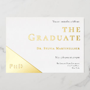 Degree Gold White PhD Graduation Party