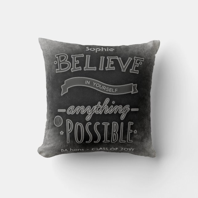 Degree Graduate Congratulations Gift Personalized Cushion (Front)