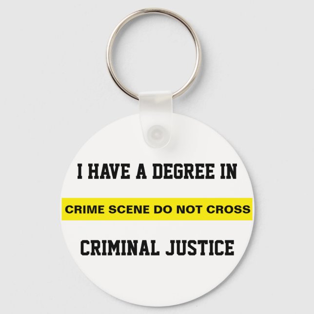 Degree in Criminal Justice Key Ring (Front)