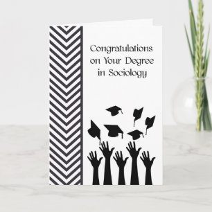 Degree in Sociology Card Black and White