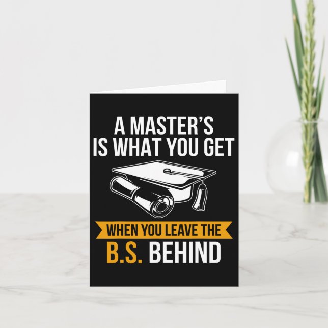 Degree Mba Masters Degree Graduation  Card (Front)