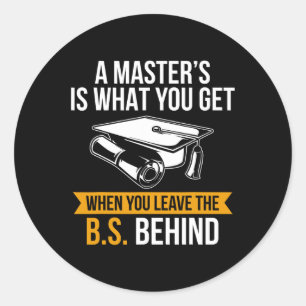 Degree Mba Masters Degree Graduation  Classic Round Sticker