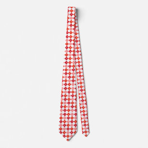Degrees of Red Argyle III Custom Necktie