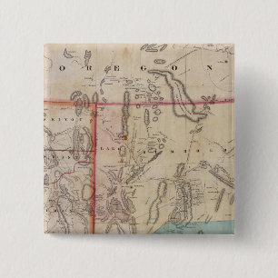 DeGroot's Map of Nevada Territory 15 Cm Square Badge