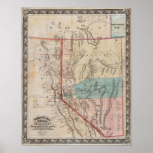 DeGroot's Map of Nevada Territory Poster