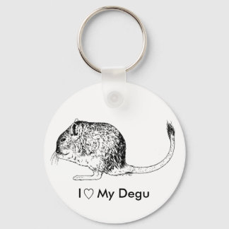 Degu Love Keychain