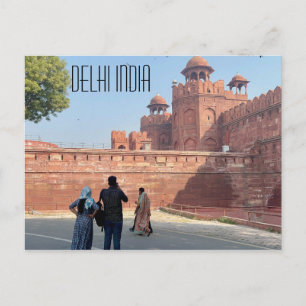 Dehli India fort Postcard