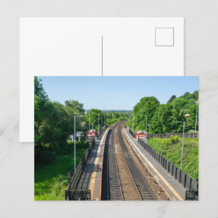 Deighton Railway Station, Huddersfield Postcard