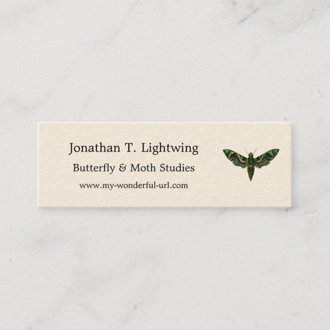 Deilephila Nerii - Oleander Hawk-Moth Business Car Mini Business Card (Front)