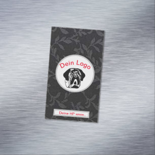  Dein Bild Mastiff Bulldog Logo Visitenkarte Magnetic Business Card