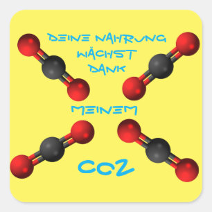 Deine Nahrung lebt dank meinem CO2 Square Sticker