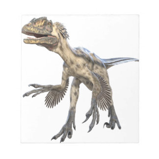 Deinonychus dinosaur charging notepad