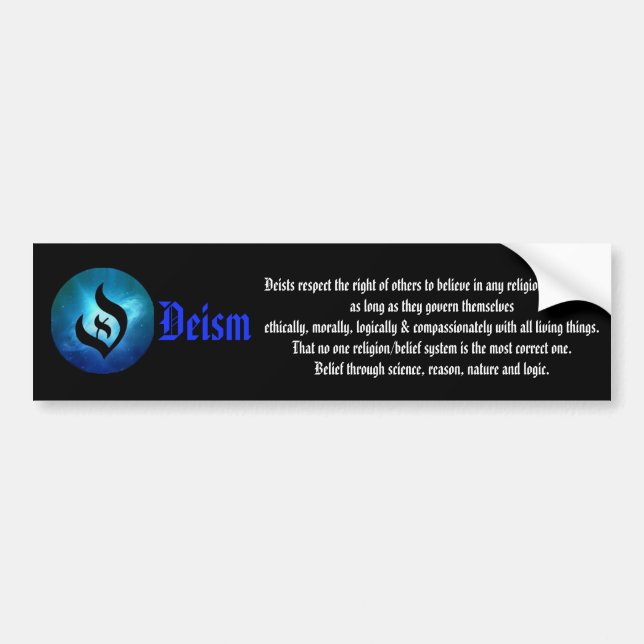 Deism Bumper Sticker (Front)