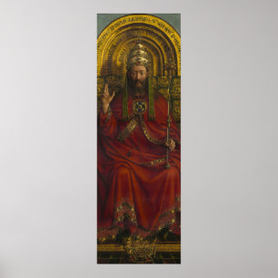 Deity Enthroned, Christ, The Ghent Altarpiece Poster