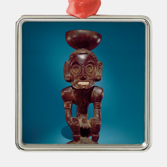 Deity figure , Dominican Republic Metal Tree Decoration (Front)