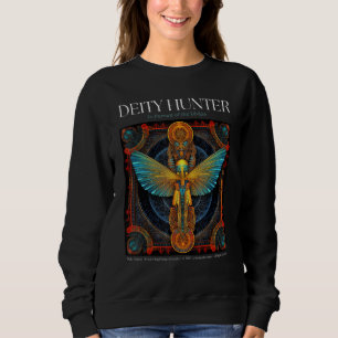 Deity Hunter  Psychedelic Egyptian Fractal Ankh 1 Sweatshirt