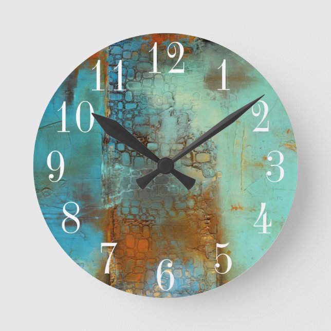 Deja Blue Round Clock (Front)
