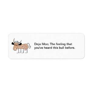 Deja Moo Return Address Label
