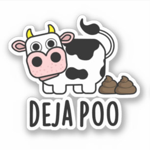 Deja Poo Funny Cow Poop Pun