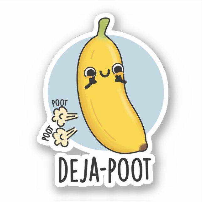 Deja-poot Funny Banana Double Fart Pun  (Front)