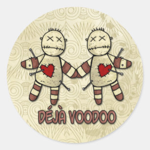 deja voodoo classic round sticker