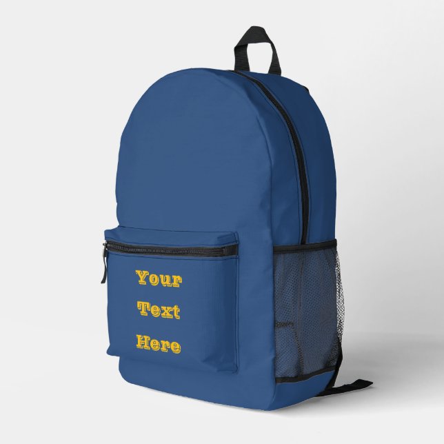 Deja Vu Blue Spring Season Solid Colour Printed Backpack (Back Corner Right)