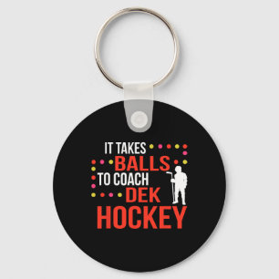 Dek Hockey Coach Key Ring