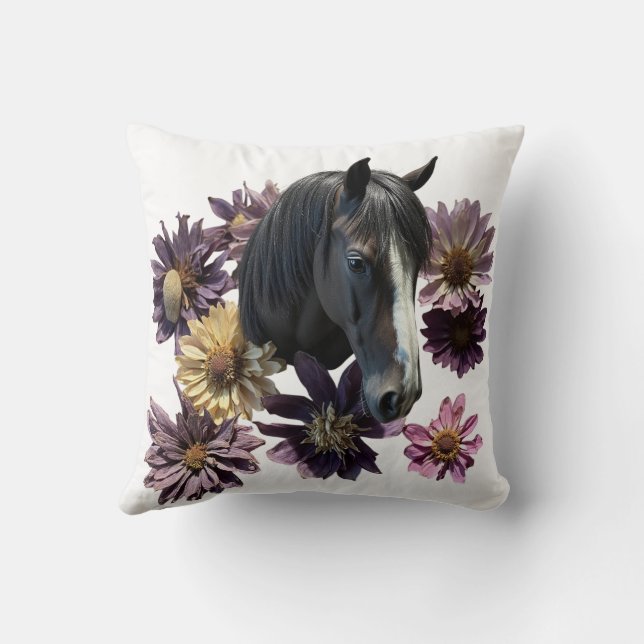 Dekokissen Horse Flower Cushion (Back)