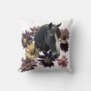 Dekokissen Pferd Flower Cushion