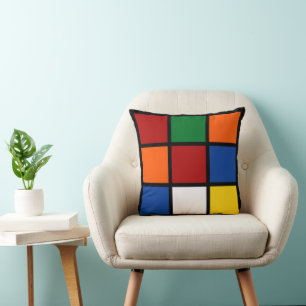 Dekokissen "Quadro" Rot & Orange Cushion