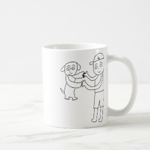 Dekopin And Otani-san Joining Hands Coffee Mug