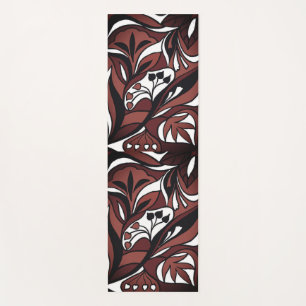 Dekoratives Muster in Schokoladenfarbe Yoga Mat