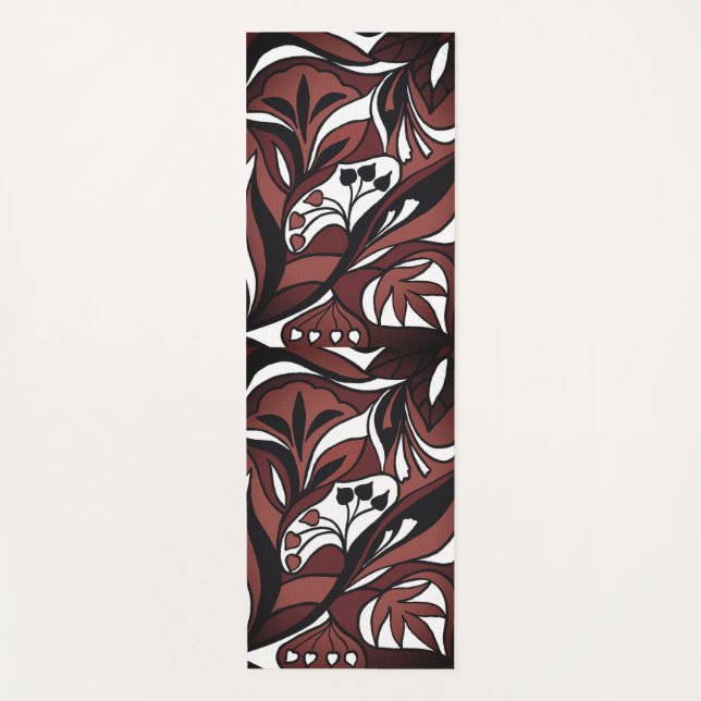 Dekoratives Muster in Schokoladenfarbe Yoga Mat (Front)