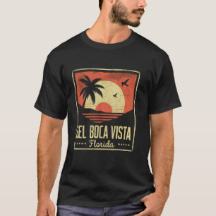 Del Boca Vista Retro Sunset Florida Vintage T-Shirt