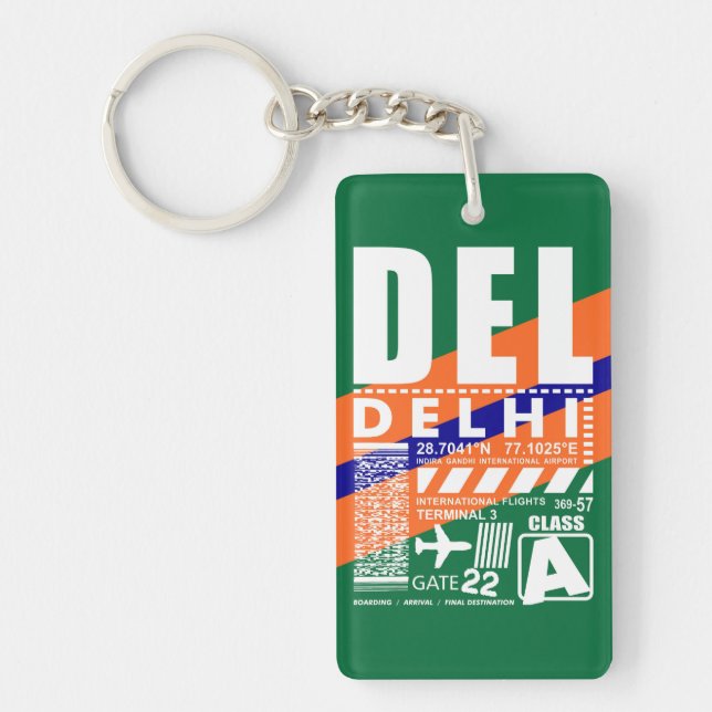 DEL Delhi Airport Key Ring (Front)
