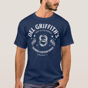 Del Griffiths Shower Curtain Rings Shermer IL T-Shirt