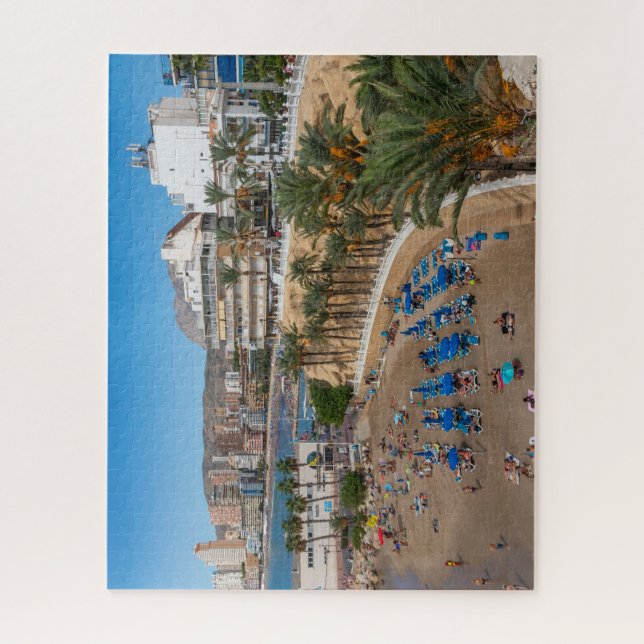 Del Malpas Beach, Benidorm, Costa Blanca, Spain Jigsaw Puzzle (Vertical)