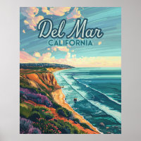 Del Mar California San Diego Beach Pacific Vintage