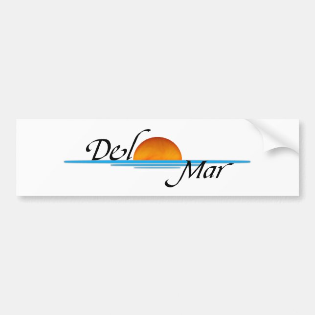 Del Mar Sunset Bumper Sticker (Front)