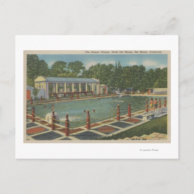 Del Monte, CA - The Roman Plunge at Hotel Postcard (Front)